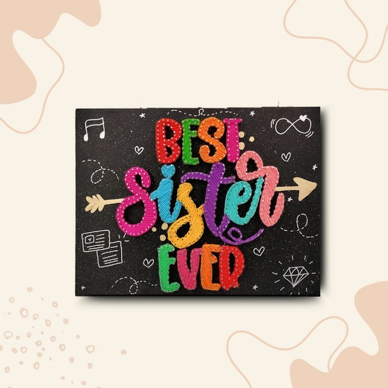Handcrafted String Art Nameplate - Perfect Gift for Sister
