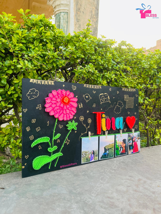 Unique Handmade Flower Name Plate, perfect gift for every occasion