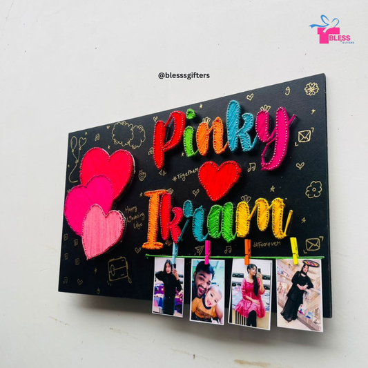 Customised string art nameplate - Perfect gift for couples