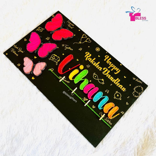 🦋 Wings of Bond – Personalized Raksha Bandhan Nameplate, Best Gift for Sister