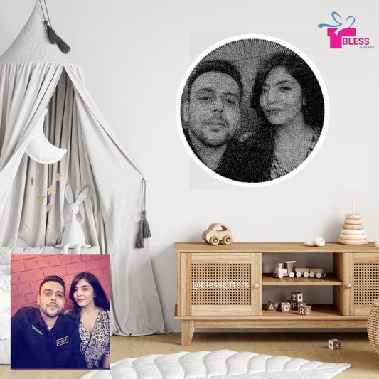 Customized Photo String Art Portrait – Unique Rakhi Gift for Sibling