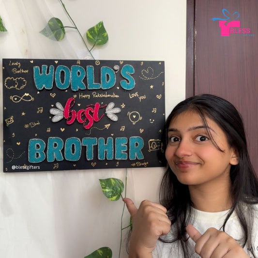 World's Best Brother: Personalized Raksha Bandhan String Art for Your Brother