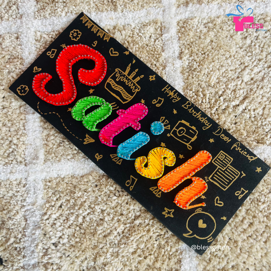 Single name string art nameplate - Handmade gift