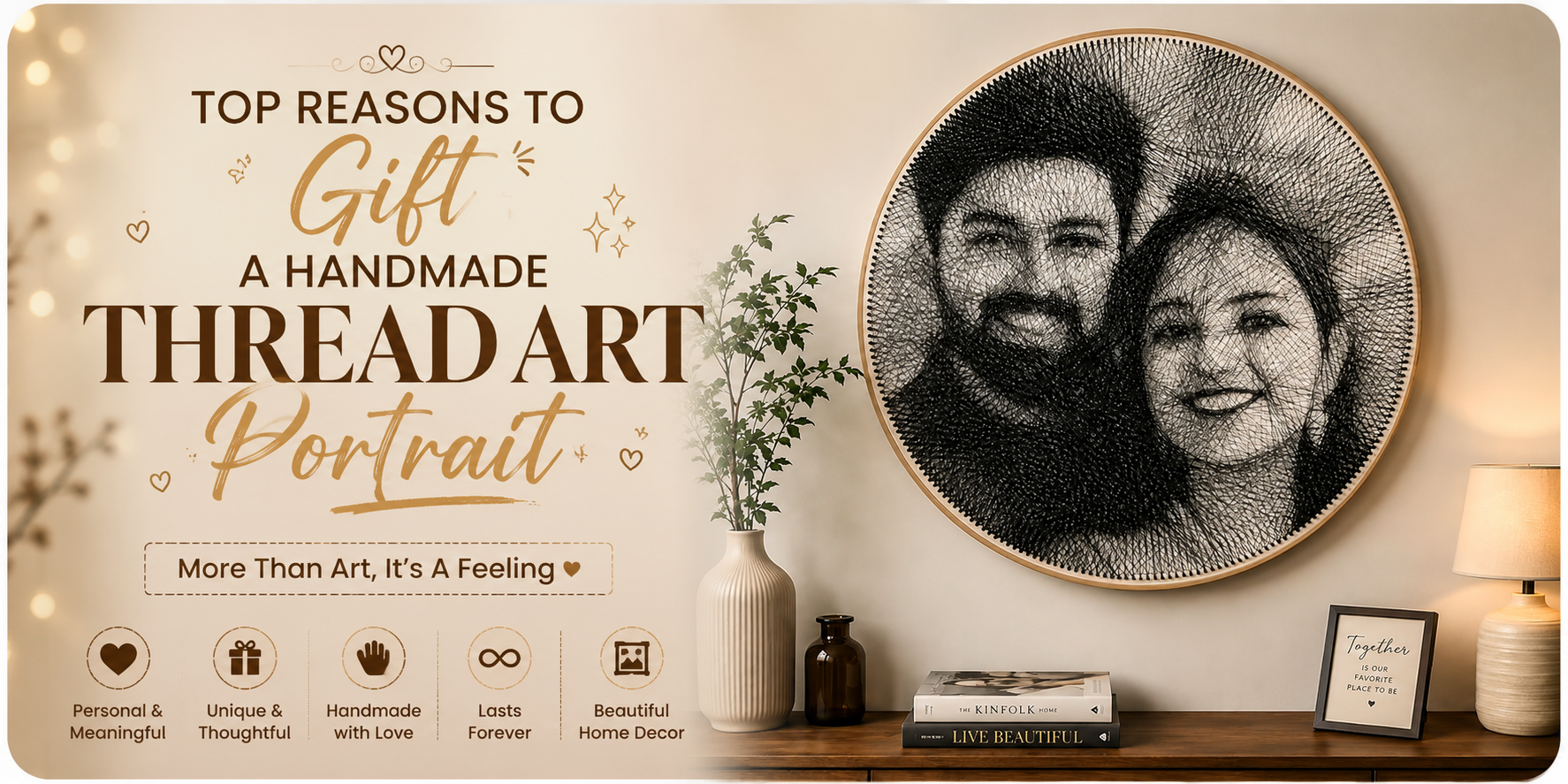 Top Reasons to Gift a Handmade Thread Art Portrait