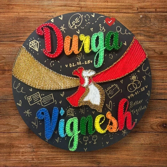 Wedding Knot String Art Nameplate, Perfect gift for wedding couples