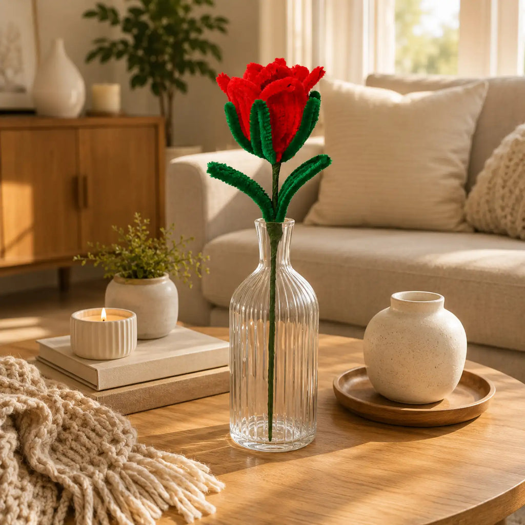 Artificial Red Rose Flower - Best Surprise for Her