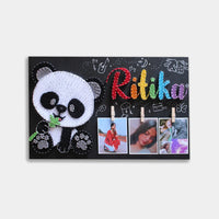 Beautiful White Panda String Art Nameplate for Your Wife/ Girlfriend