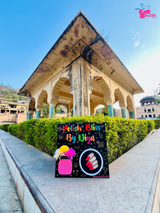 Handmade string art name plate with brand logo