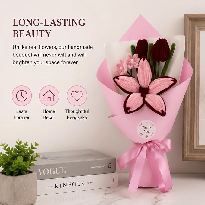 Blush Butterfly Bloom Bouquet – Romantic Handmade Floral Gift