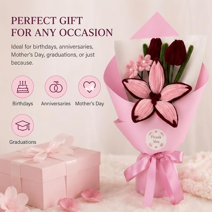 Blush Butterfly Bloom Bouquet – Romantic Handmade Floral Gift