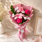 Blush Pink Theme Crochet Bouquet