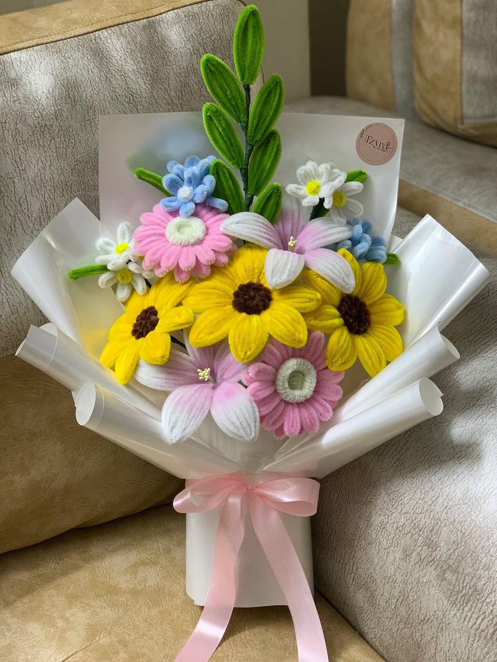 Pretty Multicolor Handmade Flower Bouquet