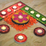 Colorful Lamp (Deepak) Holder for Diwali Poojan