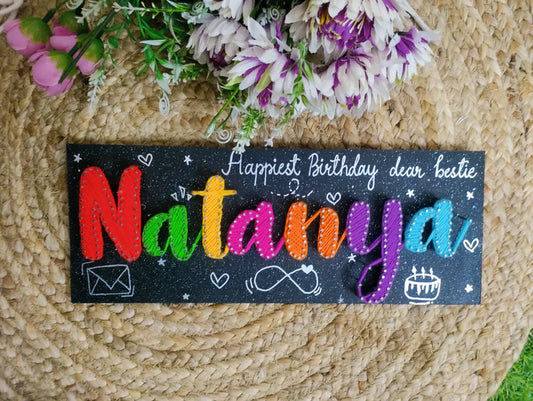 Handmade Stringed Name Plates : Personalized Elegance