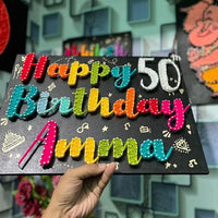 Colorful String Art Nameplate A Special Gift for Birthday