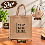Customized Jute Bag with Logo Printing | Promotional Gift Bag | Set of 25 Pieces