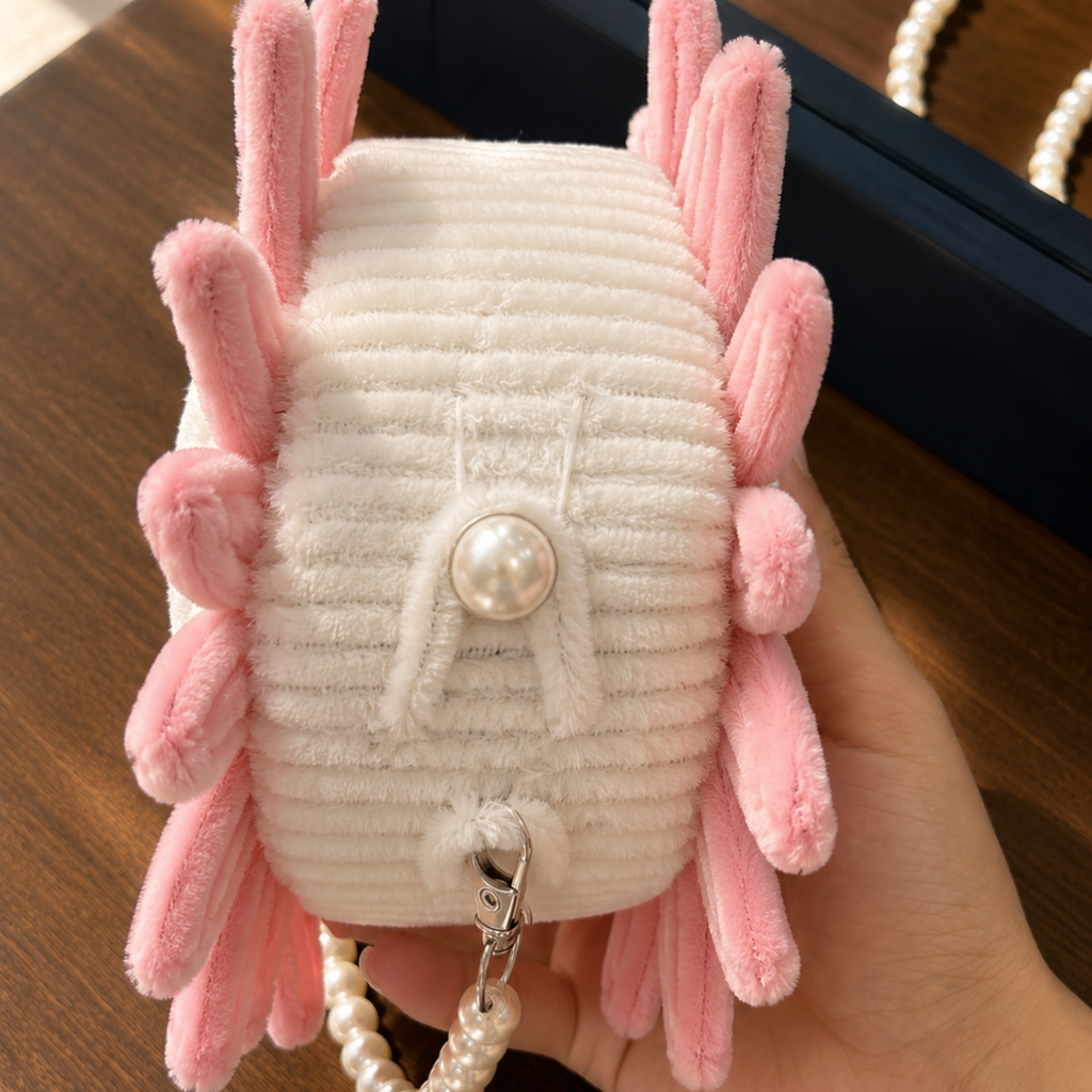 Customized Pink Daisy Pearl Sling Bag