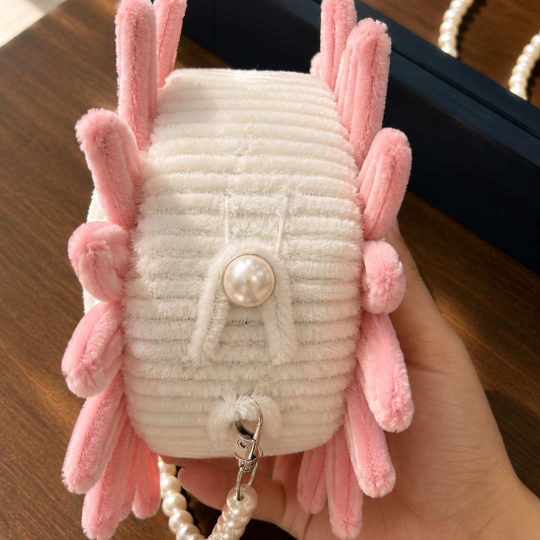 Customized Pink Daisy Pearl Sling Bag