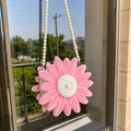 Customized Pink Daisy Pearl Sling Bag