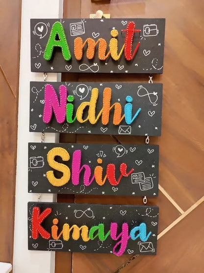 Customized String Art Family Nameplate for Your Home