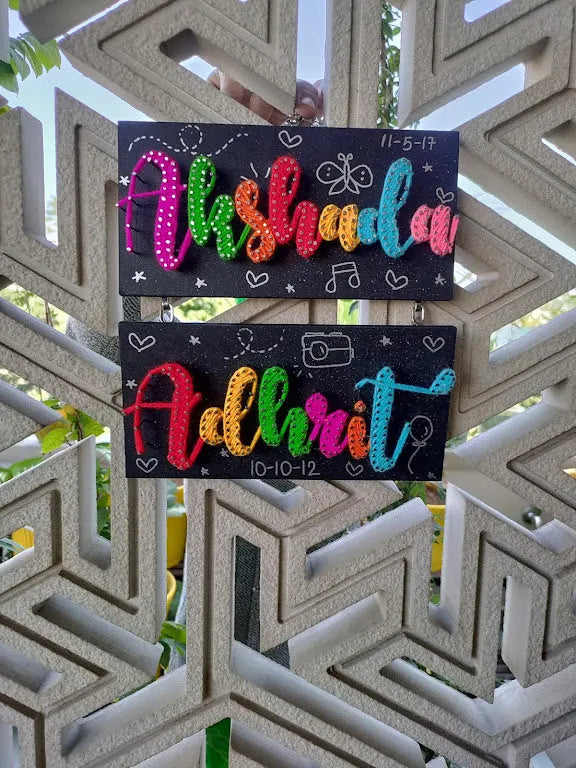 Customized String Art Family Nameplate for Your Home