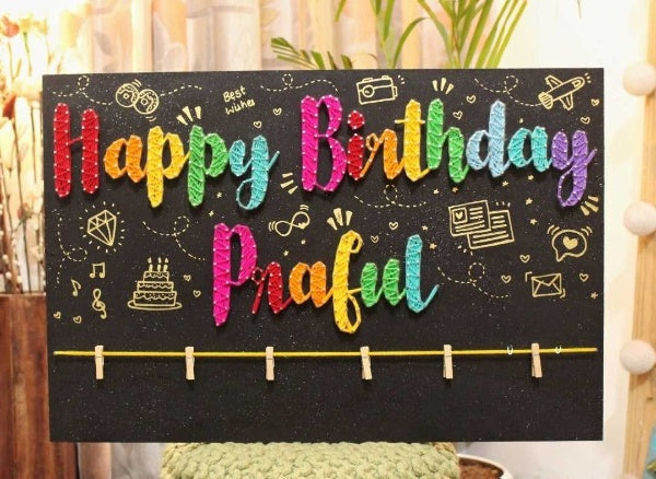 Customized String Art Nameplate for Birthday Gift