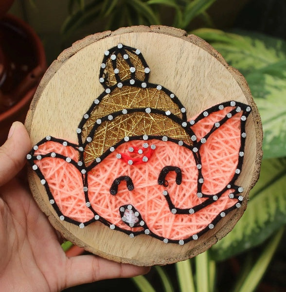 Cute Little Ganesha Colorful String Art for Diwali