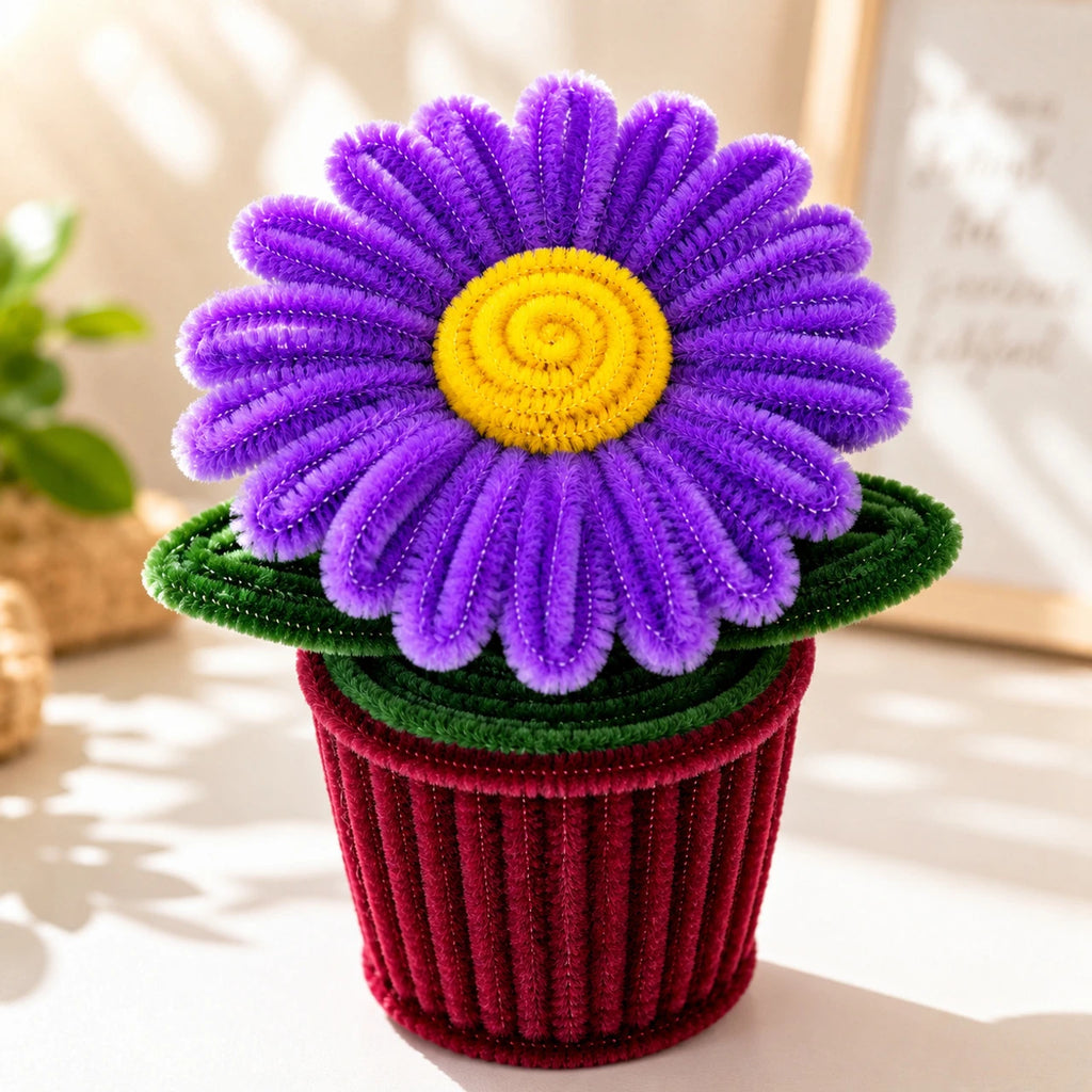 Daisy Flower Cup for Desk & Living Room Decor