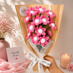 Pink Daisy Crochet Blossom Bundle
