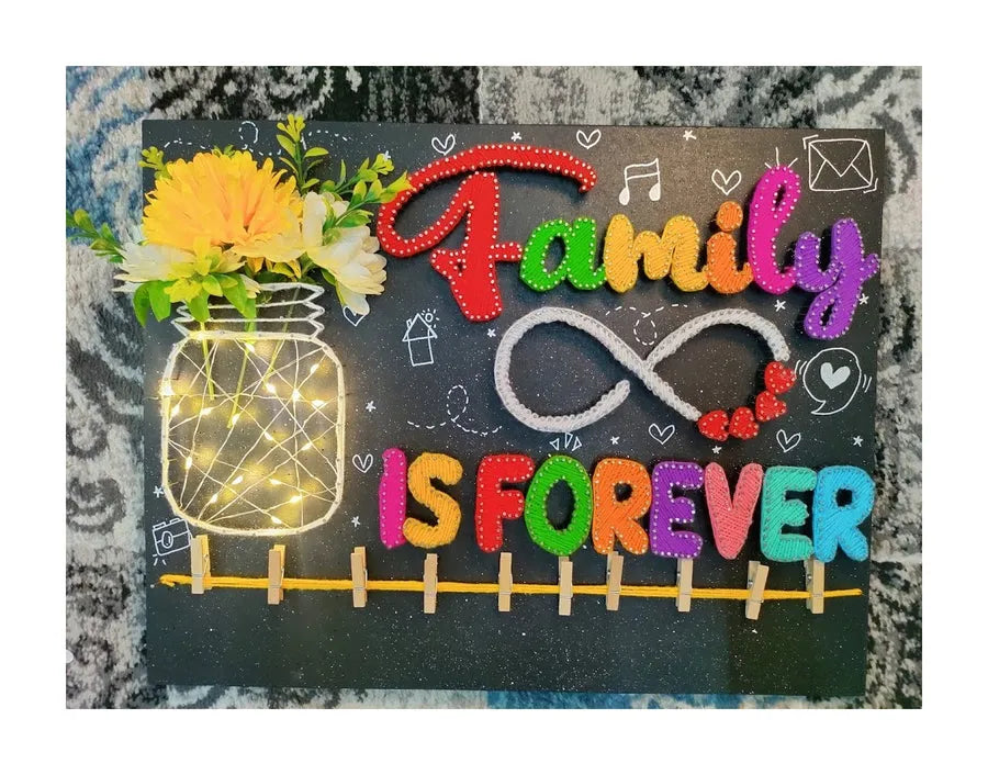 Family Ties: A Infinity Heartwarming String Art