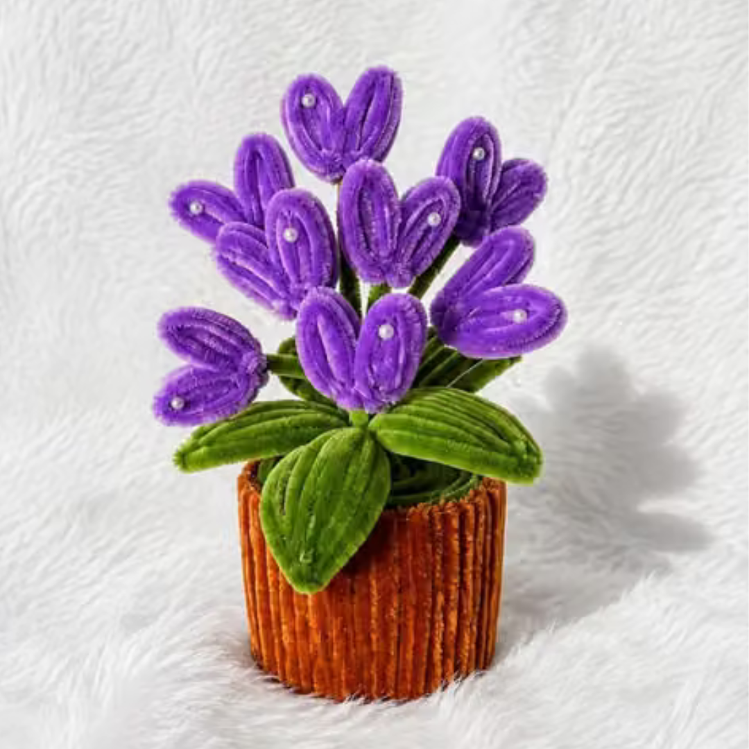 Handmade Artificial Flower Plant Cup – Colorful Floral Table Decor