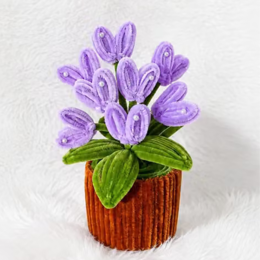 Handmade Artificial Flower Plant Cup – Colorful Floral Table Decor