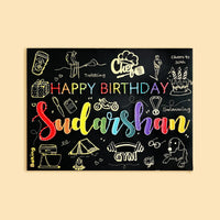 Handmade Happy Birthday String Art Nameplate