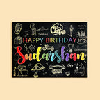 Handmade Happy Birthday String Art Nameplate