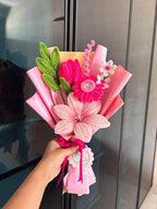 Handmade Pink Bloom Bouquet – Forever Flower Gift