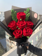 Handmade Red Rose Flower Bouquet - Surprise Gift for Her