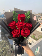 Handmade Red Rose Flower Bouquet - Surprise Gift for Her