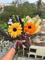 Handmade Sunflower Bouquet – Elegant Yellow Bloom Gift