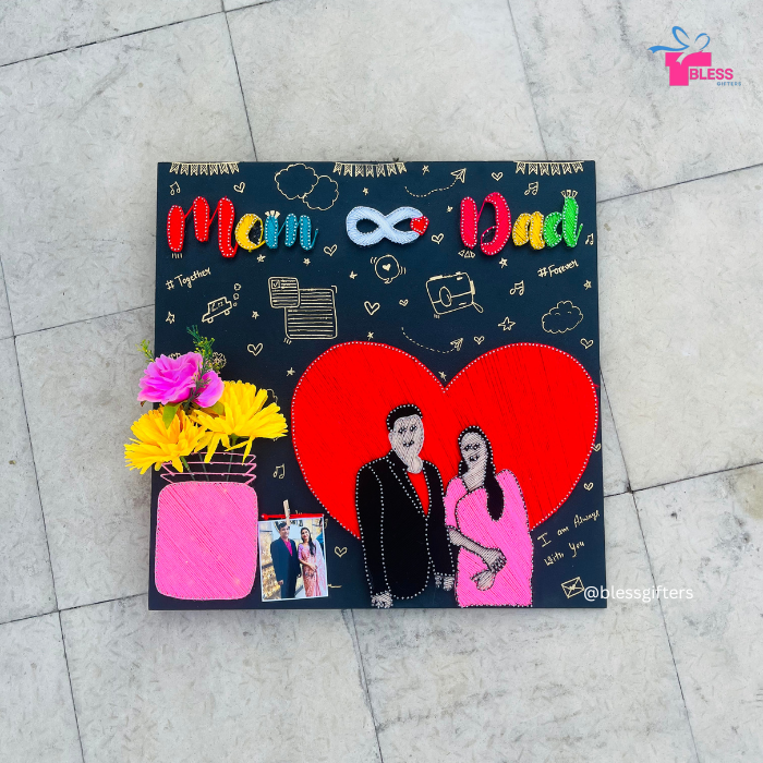 Mom & Dad Love String Art | Perfect Gift for Parent's Birthday & Anniversary