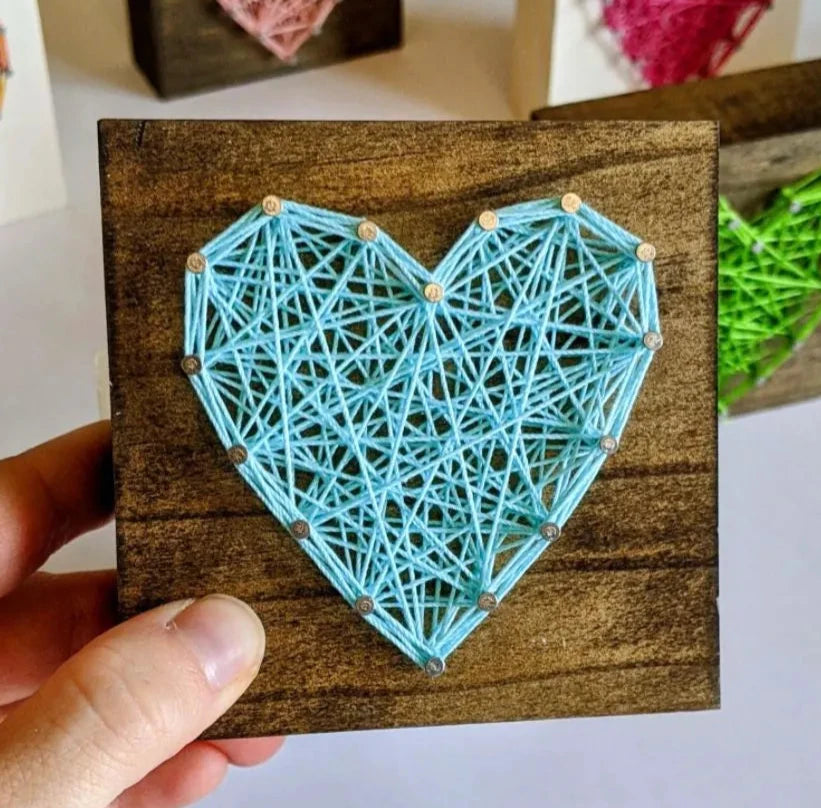 Multi Color Heart Shape String Art Gift for Your Love