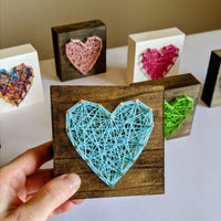 Multi Color Heart Shape String Art Gift for Your Love, Set of 5 Pieces