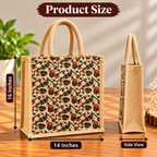 Musical Instrument Print Jute Tote Bag