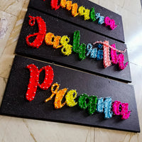 Personalized Rainbow String Art Name Boards