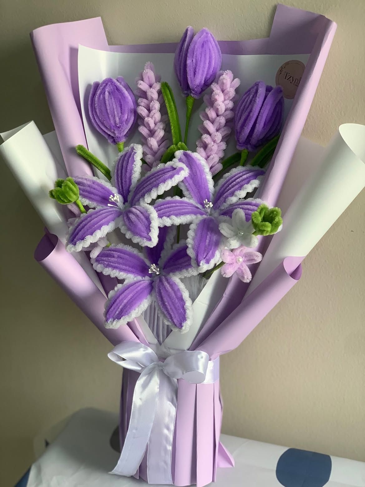 Purple Lavender Handmade Flower Bouquet 💜