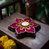 Regal Star String Art Tealight Holder For Diwali - Set of 3