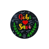 Round Shape String Art Couple Name Plate