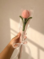 Single Pink Tulip Handmade Flower