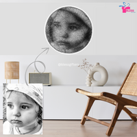 Single Face String Art Portrait for Your Baby, Perfect Gift