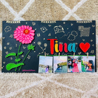 Unique Handmade Flower Name Plate, perfect gift for every occasion
