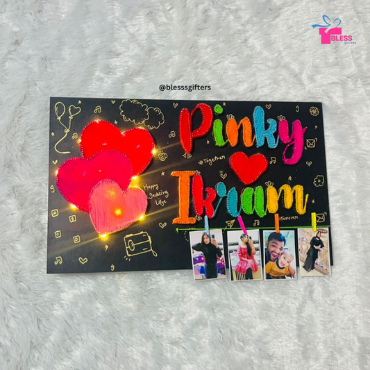 Customised string art nameplate - Perfect gift for couples